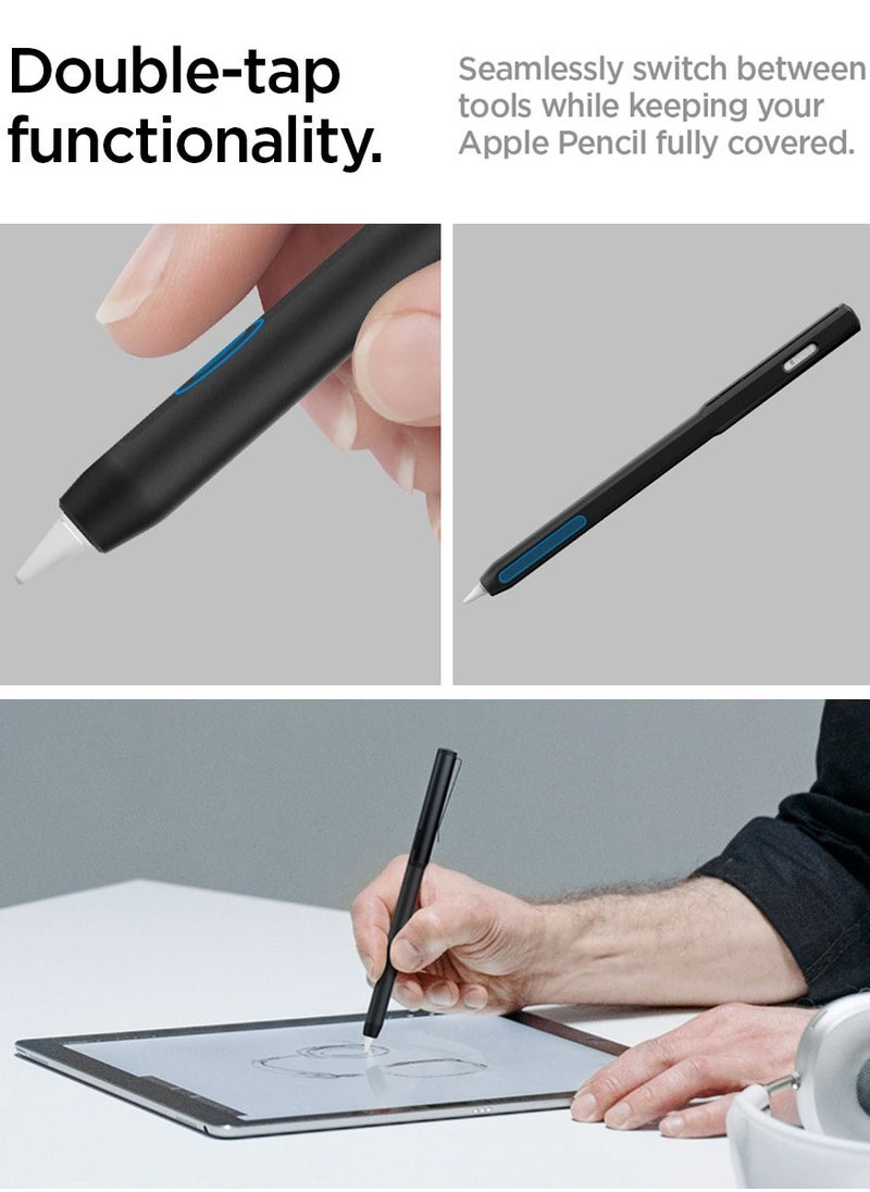 Spigen DA201 Apple Pencil Pro & Apple Pencil 2nd Generation Protective Case Cover Sleeve with Clip Premium Classic Design Compatible with Magnetic Charging & Double Tap - Black  - Image 5