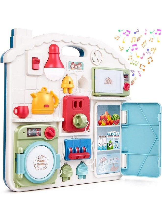 LUCKJOY - Activity Table For Toddlers 13 Pretend Household Appliances Toys Kids Early Development Learning Toy Baby Busy Board Activity Toy With Sounds Lights Play Table Toy Gift For Boys Girls 612 Months - Image 1