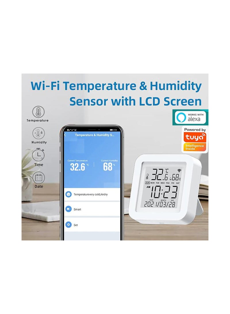 واي آند دي WiFi Temperature Humidity Monitor, Wireless Sensor with APP Alert, Digital Thermometer Hygrometer for Home Pet Garage Wine Cellar Greenhouse - Image 5