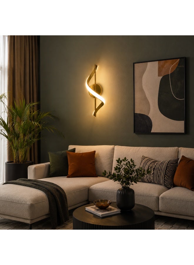 NAGAFA SHOP Modern Gold LED Wall Lamp Decorative Indoor Wall Light Spiral Wall Lamp for Living Room, Bedroom & Hallway - Image 5