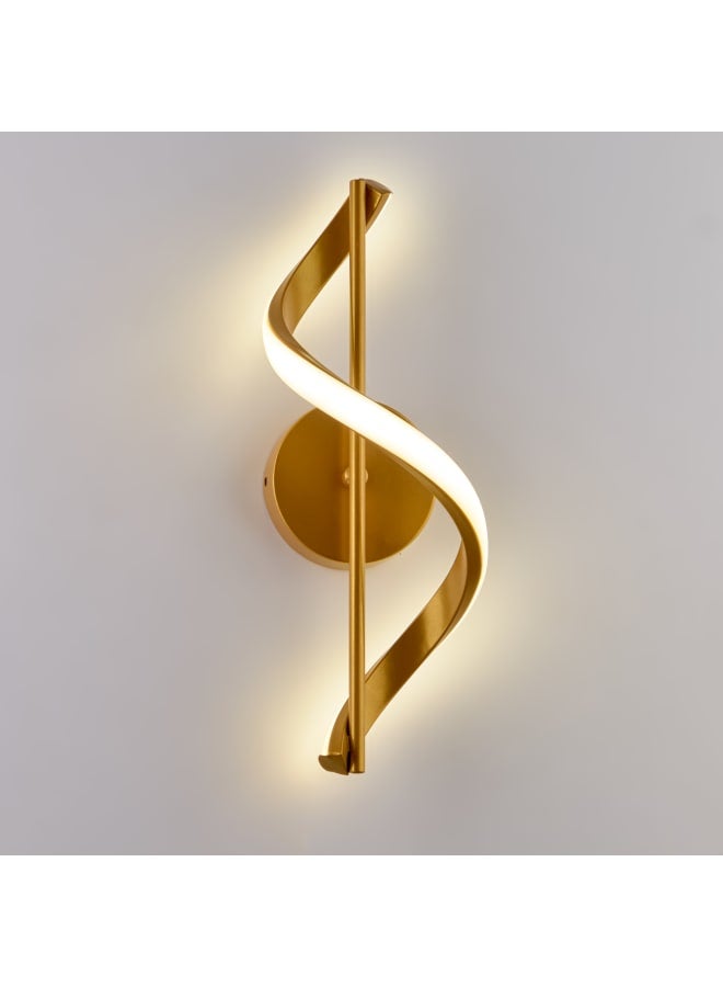 نجفة شوب أبليك حائط ليد مودرن باللون الذهبي مقاس30 سم – 3 ألوان إضاءة LED – إضاءة حائط للريسبشن وغرفة النوم والمعيشة والممرات -10*10*35سم - Image 1