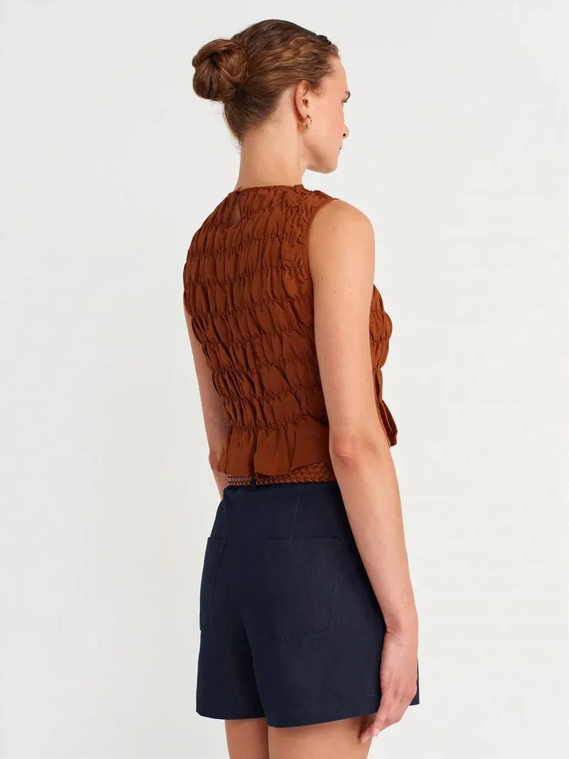 Dilvin Dilvin Women's Tailored Crepe Mini Shorts