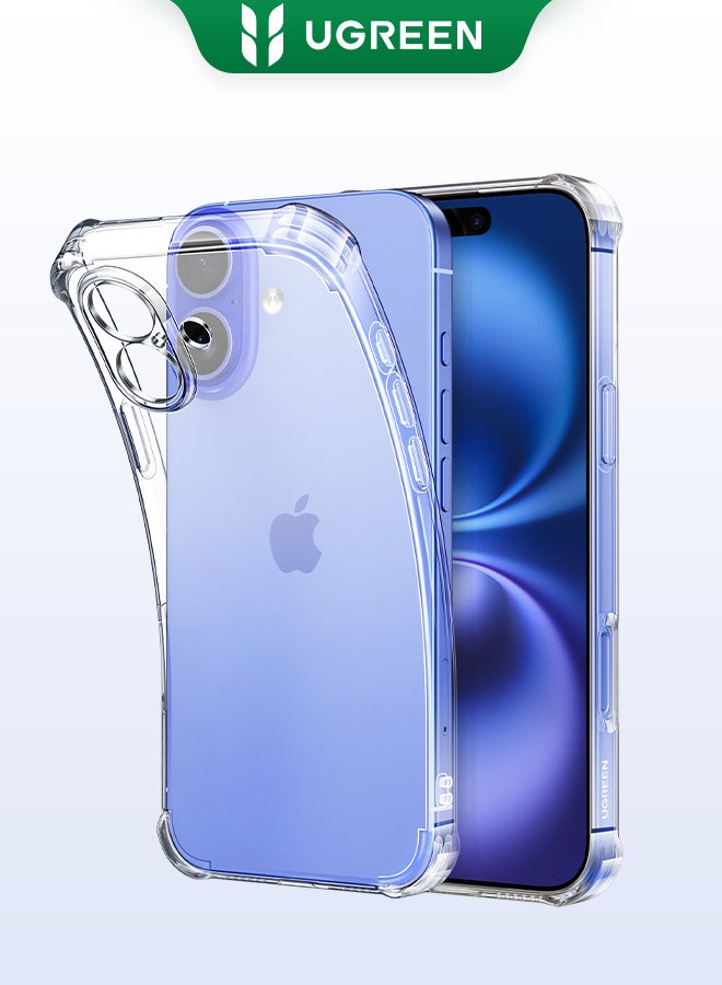 يو جرين جراب حافظة حماية آيفون 16 شفاف ناعم من مادة بولي يوريثين حراري - بي سي الصديقة للبشرة لمنع الاصفرار، مقاوم للسقوط، مقاوم للخدش، سهل التركيب والإزالة، جراب آيفون فائق النحافة ومقاوم للماء - Image 1