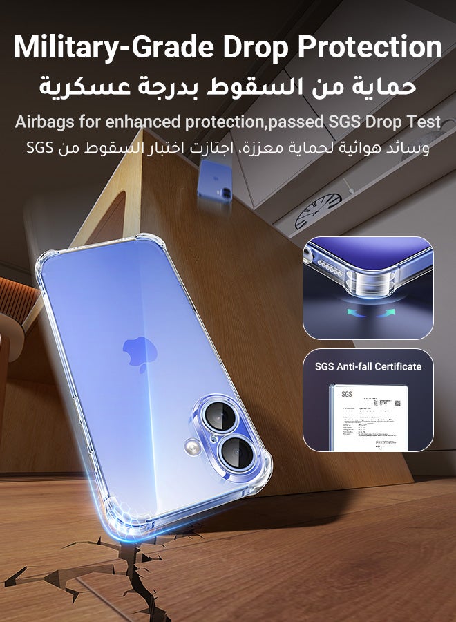 يو جرين جراب حافظة حماية آيفون 16 شفاف ناعم من مادة بولي يوريثين حراري - بي سي الصديقة للبشرة لمنع الاصفرار، مقاوم للسقوط، مقاوم للخدش، سهل التركيب والإزالة، جراب آيفون فائق النحافة ومقاوم للماء - Image 3