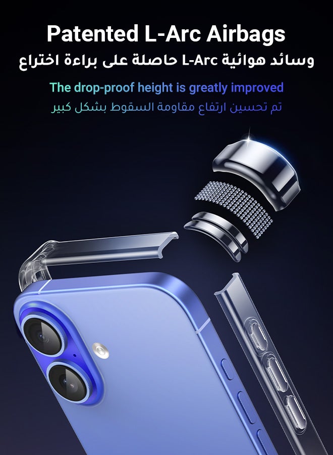 يو جرين جراب حافظة حماية آيفون 16 شفاف ناعم من مادة بولي يوريثين حراري - بي سي الصديقة للبشرة لمنع الاصفرار، مقاوم للسقوط، مقاوم للخدش، سهل التركيب والإزالة، جراب آيفون فائق النحافة ومقاوم للماء - Image 2