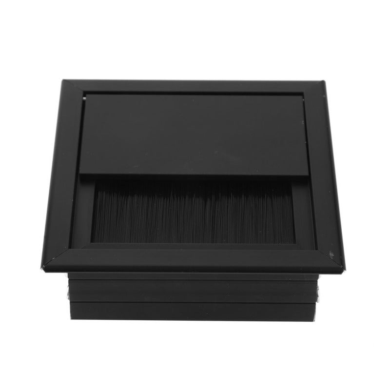 Wire Cable Grommet Hole Cover 80*80mm Aluminum Alloy Wear Resistant - Flip Open Cover Wire Cable Grommet for Office Table TV Cabinet Computer Desk - Image 3