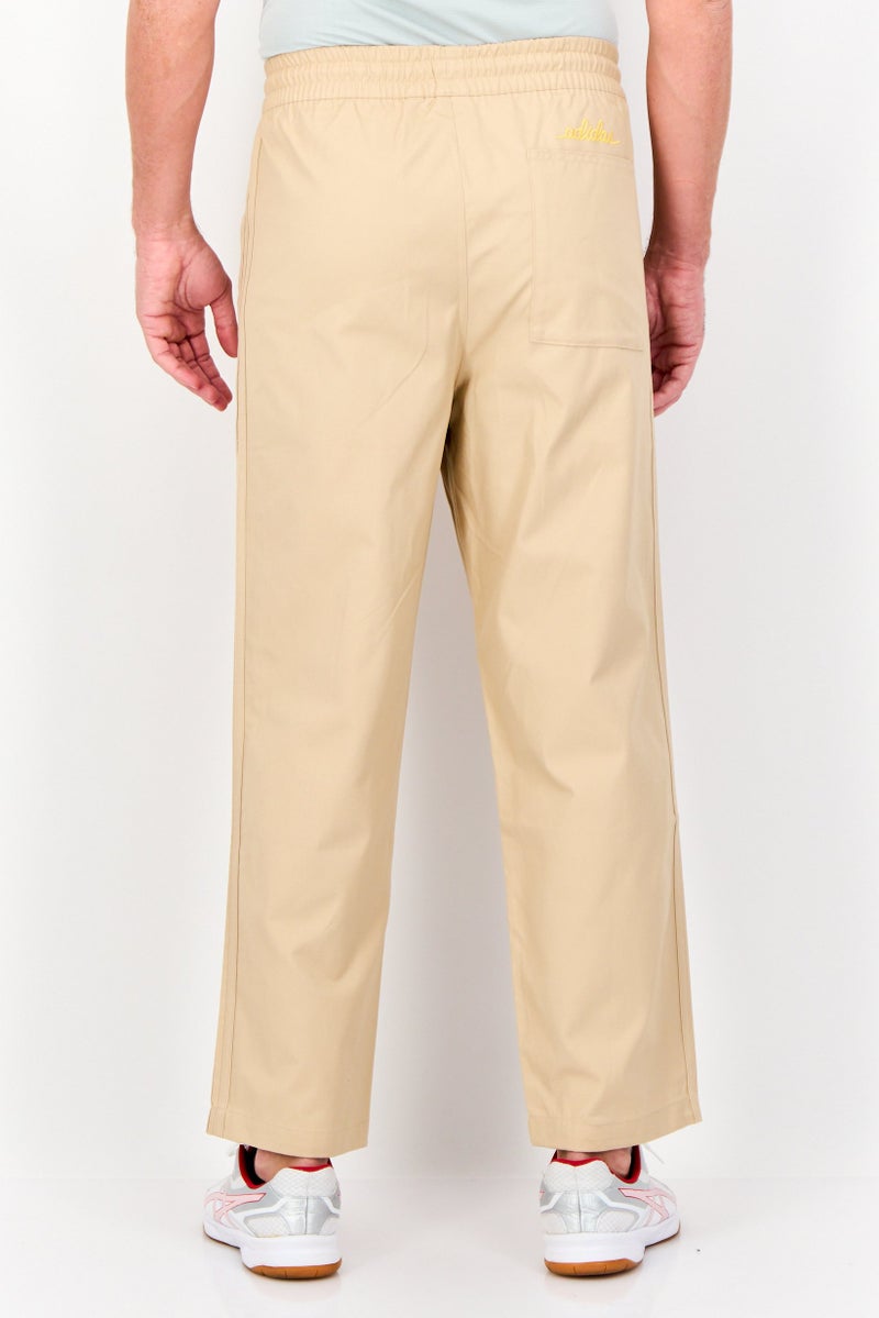 adidas Originals Men Sportswear Fit Drawstring Outdoor Track Pants, Beige  - Image 4