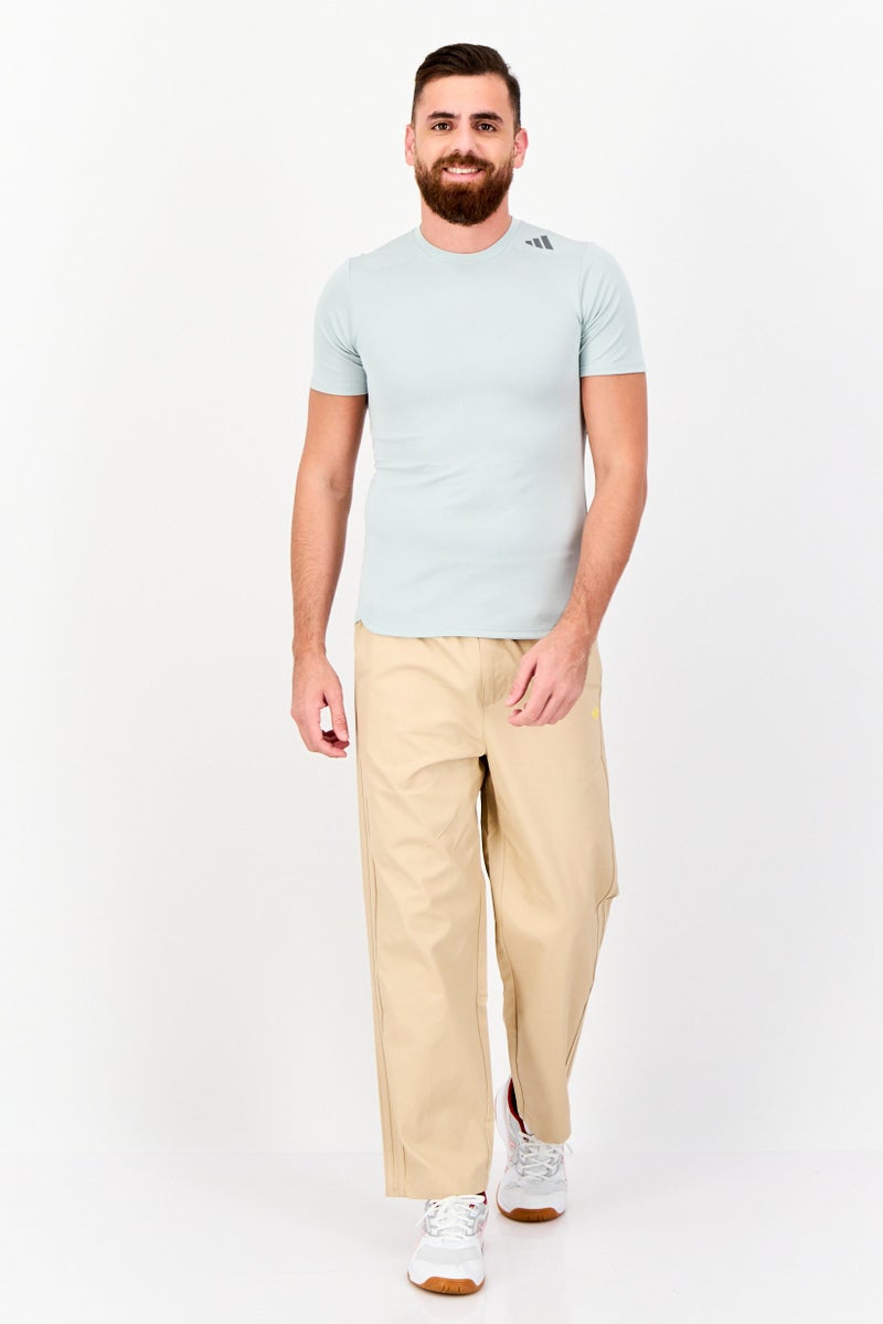 adidas Originals Men Sportswear Fit Drawstring Outdoor Track Pants, Beige  - Image 3