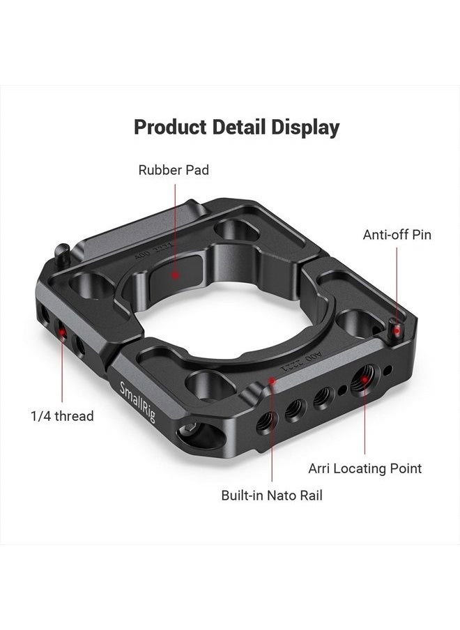 SMALLRIG - Rod Clamp Ring Extension Mounting Ring Compatible with DJI Ronin S Gimbal Stabilizer for DSLR Camera w/NATO Rail, 1/4'' Threaded Holes and 3/8'' Locating Holes for ARRI Standard – 2221 - Image 1