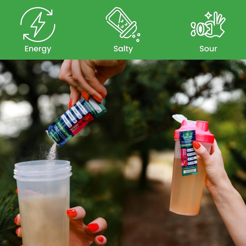 Smart Eats مسحوق إلكتروليت سمارت إيتس 1690 ملغ إلكتروليتات 9 معادن أساسية  فيتامينات 5 مضادات أكسدة ترطيب سريع منشط مصمم بواسطة أطباء 1 غرام سكر نكهة التوت الحامض 30 عبوة - Image 4