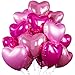 Villorem 15 Pcs Pink Heart Shaped Balloons 18 Inch Hot Pink Foil Heart Balloons Candy Color Love Balloon for Sweet Theme Birthday Party Bridal Shower Wedding Valentine Party Decorations - Image 2