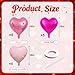 Villorem 15 Pcs Pink Heart Shaped Balloons 18 Inch Hot Pink Foil Heart Balloons Candy Color Love Balloon for Sweet Theme Birthday Party Bridal Shower Wedding Valentine Party Decorations - Image 4