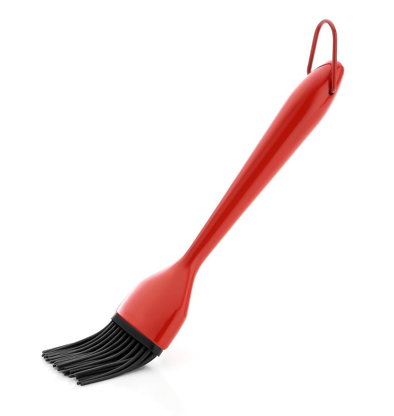 Clazkit Silicone Basting Brush, Stainless Steel Basting Brush with Silicone Bristles for BBQ/Grilling/Pastry/Turkey Baster, BPA Free- Red - Image 2