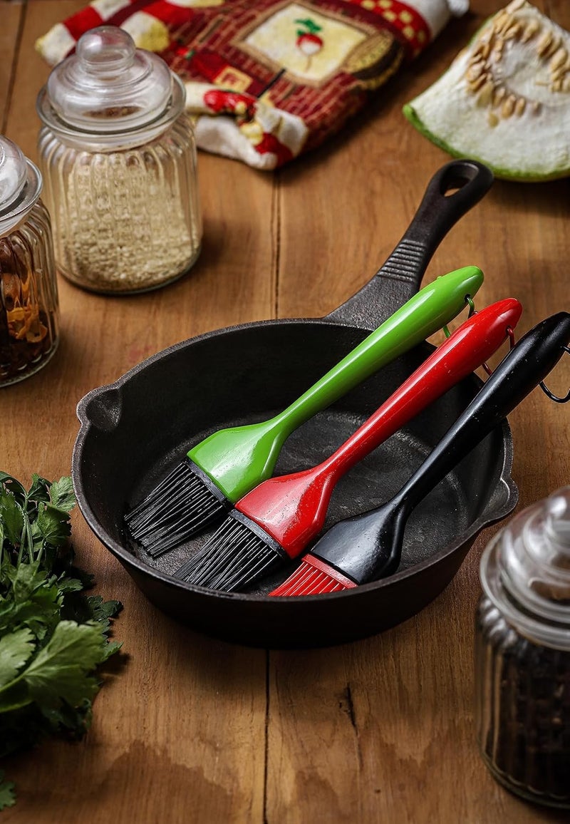 Clazkit Silicone Basting Brush, Stainless Steel Basting Brush with Silicone Bristles for BBQ/Grilling/Pastry/Turkey Baster, BPA Free- Red - Image 5