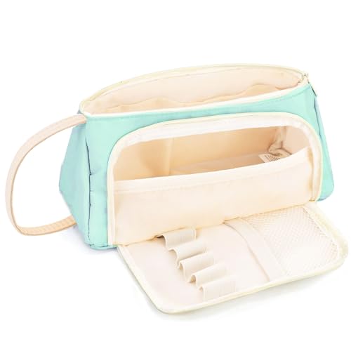 FunBlast Pouch for Girls - Multipurpose Zipper Pouches for Kids & Adults, Stationary Organizer Bag, Makeup,Cosmetic Pouch, Toiletry Bag, Water Resistance for Travel Accessories (Light Blue) - Image 1