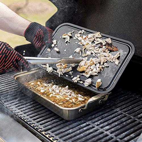 Charbroil Char-Broil 3526981P04 Grill Plus Roasting Pan & Cutting Board, Silver - Image 5