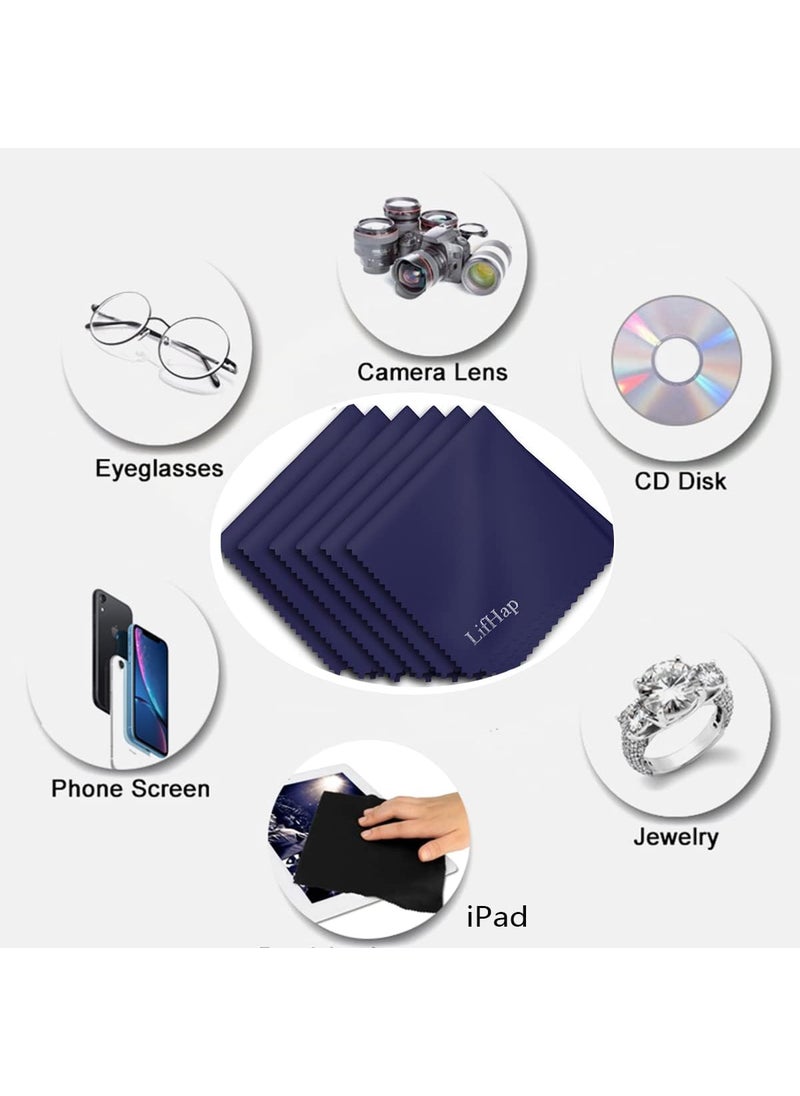 LifHap Extra Large Microfiber Cleaning Cloths12x 12 for Glasses or Eyeglass PhoneComputer ScreenCamera LensEye Glasses Lens CleanerEyeglass Cleaner Cloths Wipes for Delicate Surface6 Pcs  - Image 5