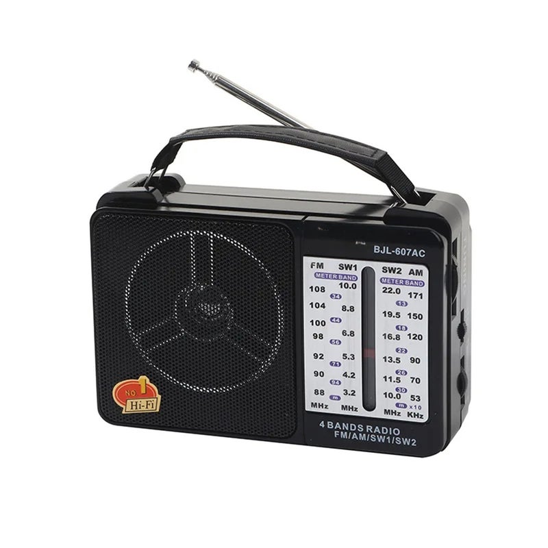 مشغل راديو كامل الفرقة عائدة للأسلوب بصوت عالي راديو محمول متعدد الوظائف SW/AM/FM RX606AC - Image 1