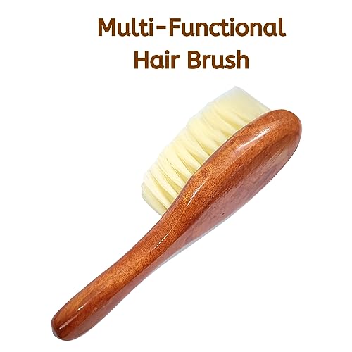 GutarGoo® Wooden Hair Duster Brush – Soft Bristle Cleaning & Beard Brush with Ergonomic Wooden Handle for Barbers, Salons & Home Use (Pack of 1) - Image 3