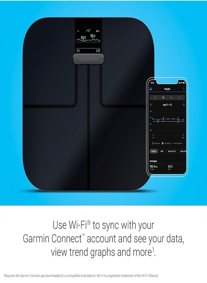 GARMIN - GARMIN INDEX S2 SMART SCALE INTL BLACK - Image 1