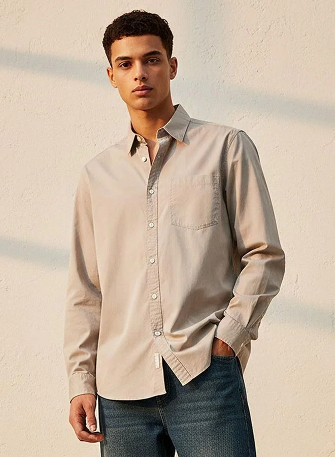 Lee Cooper Lee Cooper Regular Fit Collared Long Sleeves Shirt