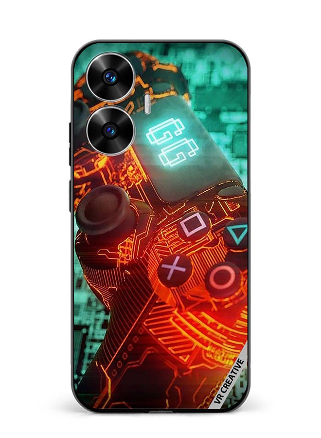 VR CREATIVE Protective Case Cover For Realme C55 Ps4 Controller Design Multicolour - Image 1