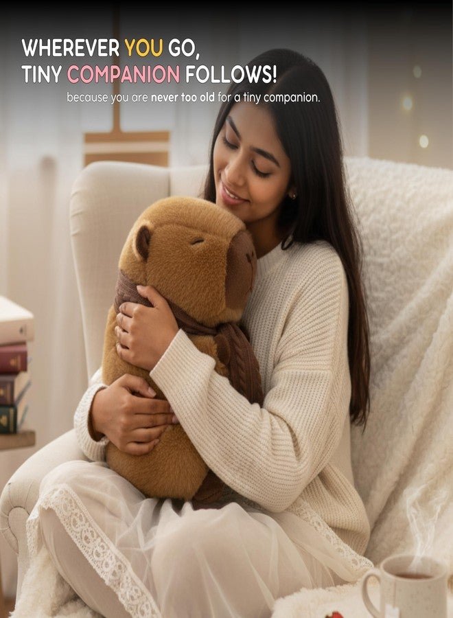 Fusked Flufies Plush Soft Toys for New Born Baby and Baby Boy - Soft and Easy Wash Plush - Huggable Plush Toys for Girls and Boys - Soft Toy for Home Décor (Capybara in Scarf) - Image 2
