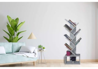 SBF Furniture Book Shelf for Home Library 7Tier Tree Shaped Book Rack for Study Room Wooden Book Stand Storage Space for Office Livingroom Bedroom White_Taj_Marble DIYDoItYourself - pzsku/Z19F51B0929222D64AB83Z/45/1746638043/2a91c2bf-41e7-4806-9409-27cecefc2909