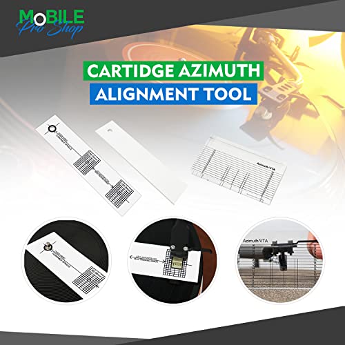 Mobile Pro Shop Turntable Azimuth Cartridge Alignment Protractor Set- Vinyl Record Player VTA Azimuth Ruler + Turntable Phono Cartridge Stylus Alignment Protractor - Image 4