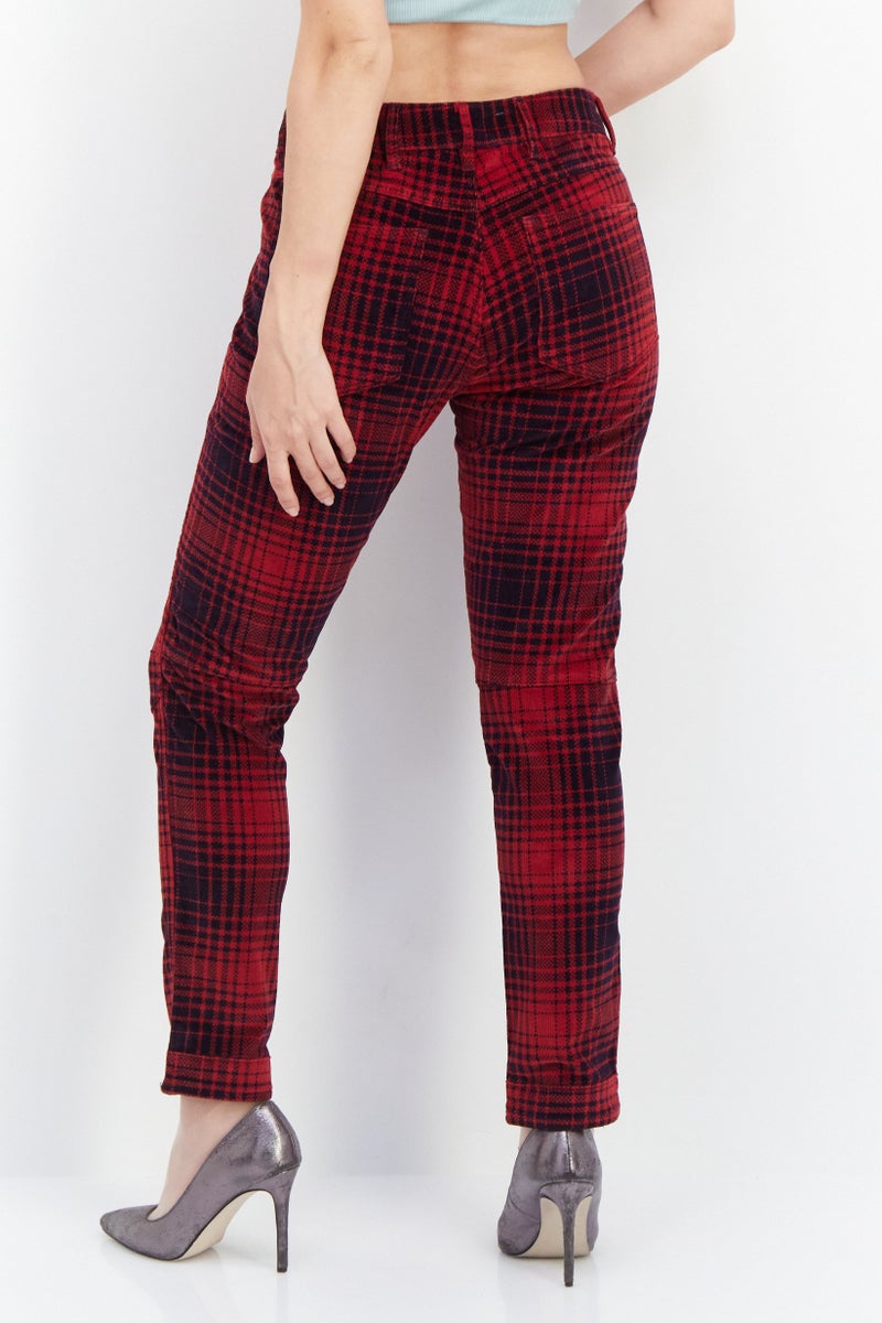 G-Star RAW Women Boyfriend Fit Mid Waist Plaid Denim, Multicolor - Image 2