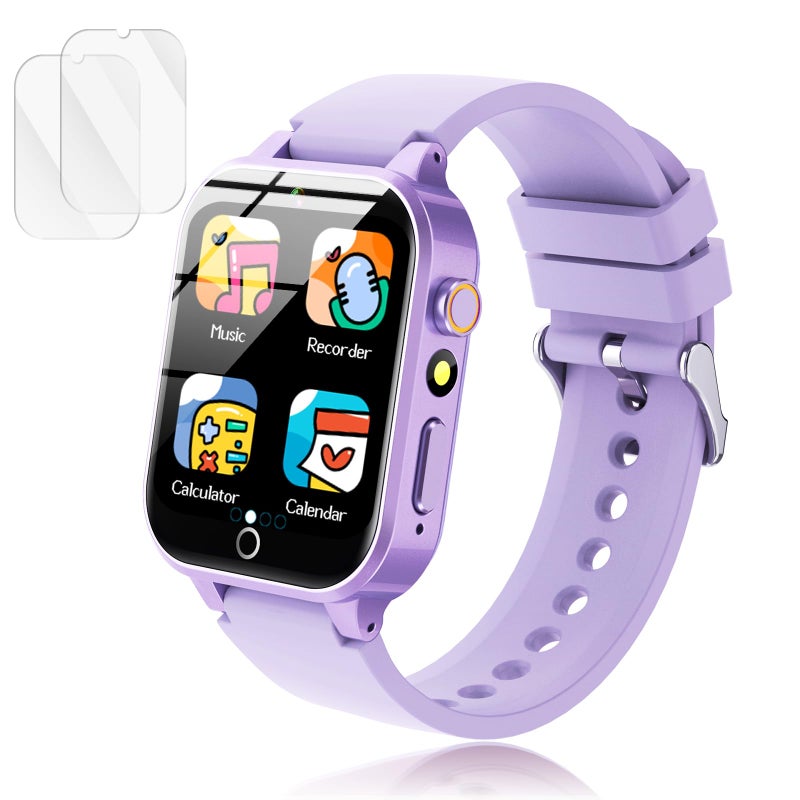 Luyiilo Kids Games Watch with 26 Puzzle Games Touch Screen HD Camera Alarm Clock Toys for Ages 412 Years OldBirthday Gift for Boys Girls Purple - Image 2