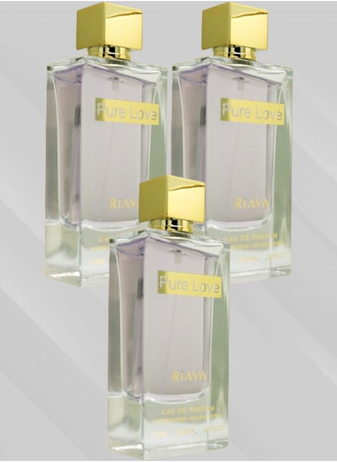 ريافا برفيوم - 3 قطع عطر بيور لاف 70 مل - Image 1