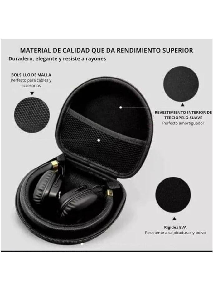 General Universal Hard-Shell Case for Marshall Midanc Major 2 & 3 Hearing Aids, Waterproof Headphone Storage Case, Marshall Travel Bag  - Image 4