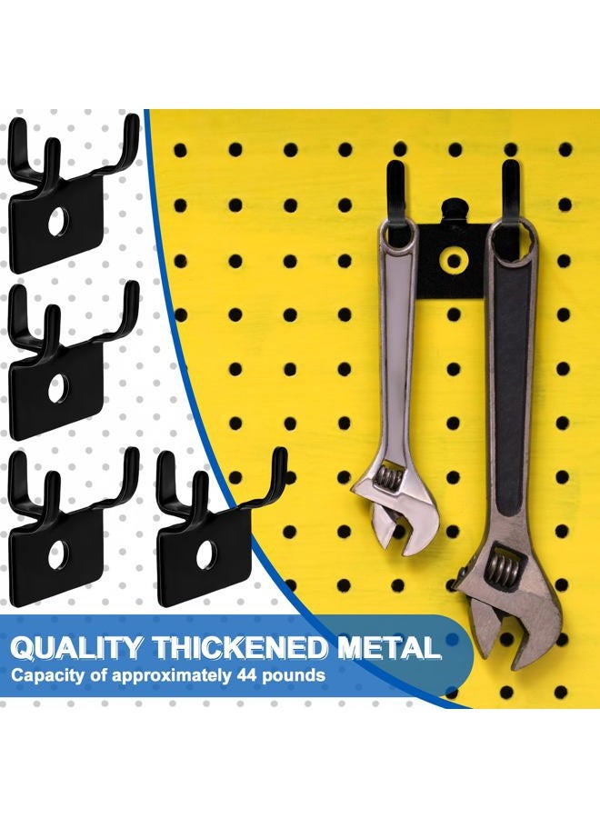 Tandefio 25 Pcs Pegboard Hooks Metal Prong Hook Peg Board Hooks for Hanging Hangers Hooks for Pegboard Wall Picture Jewelry Display Tool (Black) - Image 4