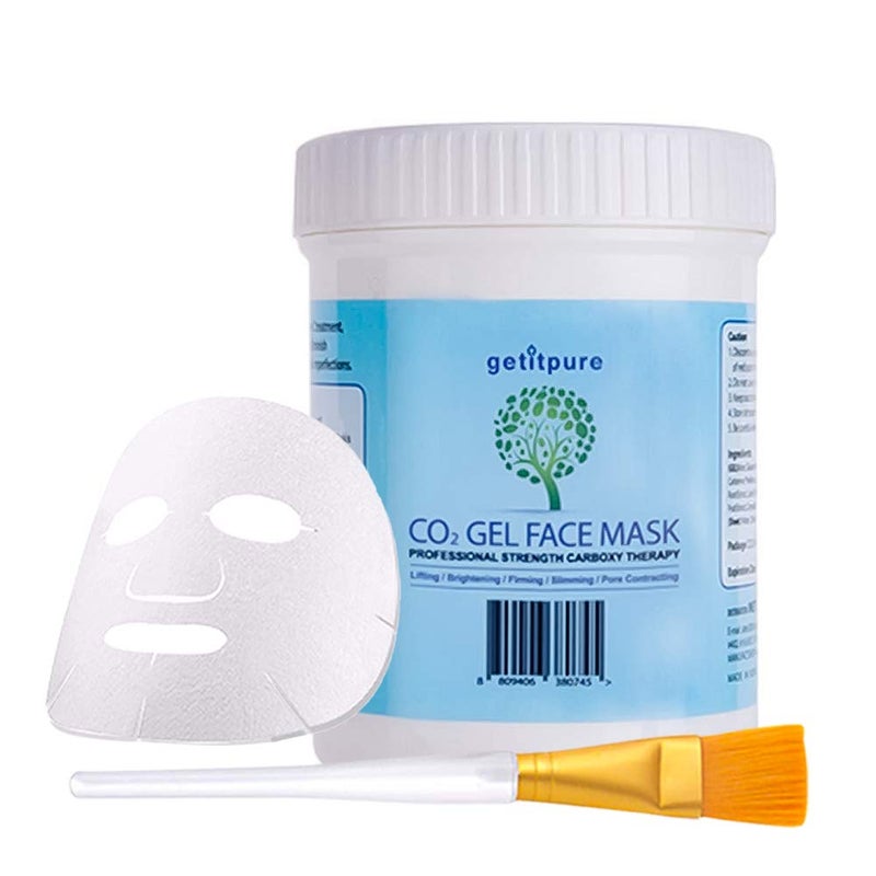 Getitpure Carboxy Co2 Gel Face & Neck Mask Bulk Size, All Skin Type Deep Pore Cleansing Mask (20 Applications x 25 millilitre) - Image 1