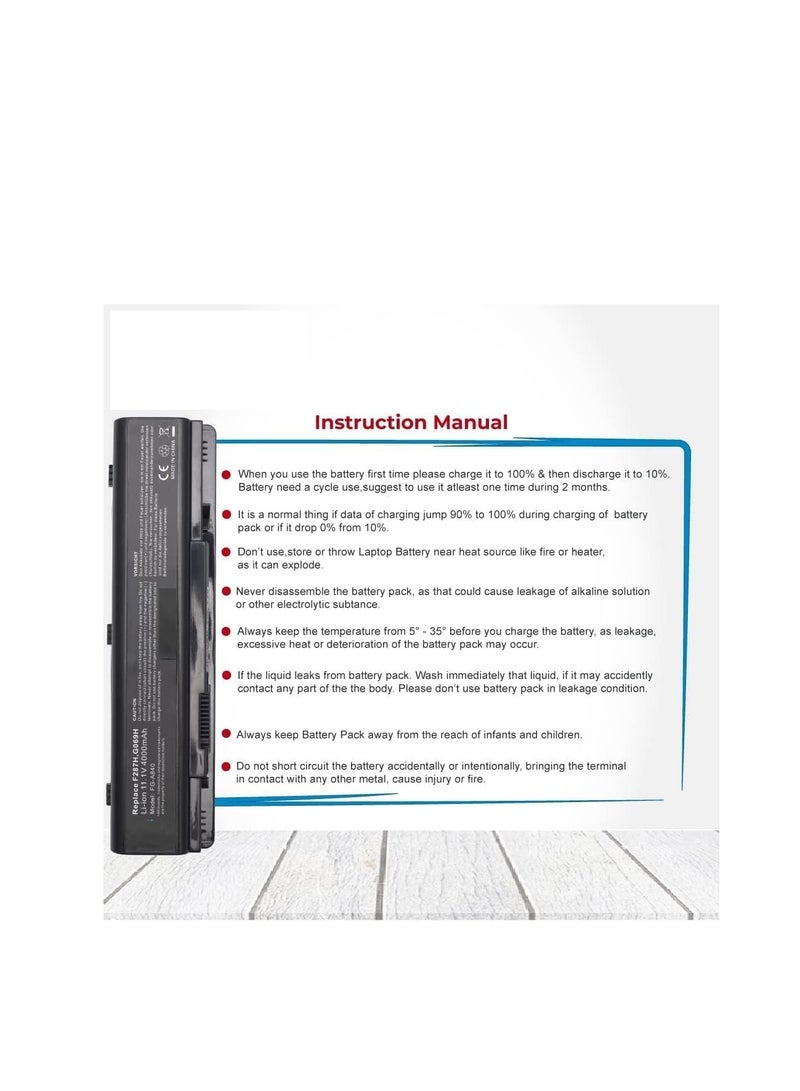 Terabyte Replacement Battery For Dell Inspiron 1410 and Vostro 1014/1014n/1015/1015n/1088/1088n/A840/A860n Black - Image 3