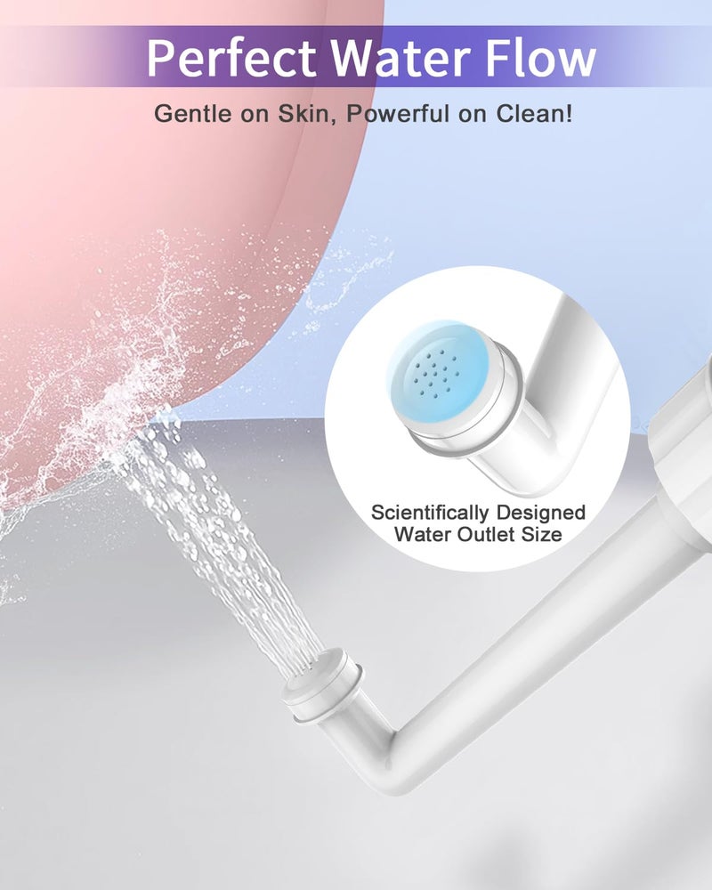 Electomania رشاش jet محمول للسفر، رشاش bidet محمول للمرحاض، رشاش bidet محمول مع حقيبة تخزين للنظافة الشخصية، رعاية ما بعد الولادة، علاج البواسير، غسل الأطفال (بنفسجي، 500 مل) - Image 3