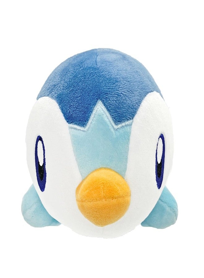 Ensky Piplup Sleeping Soft Plush Pillow, Potchima, Approx. 3.7 x 4.5 x 7.5 inches (95 x 115 x 190 mm), Polyester - Image 1