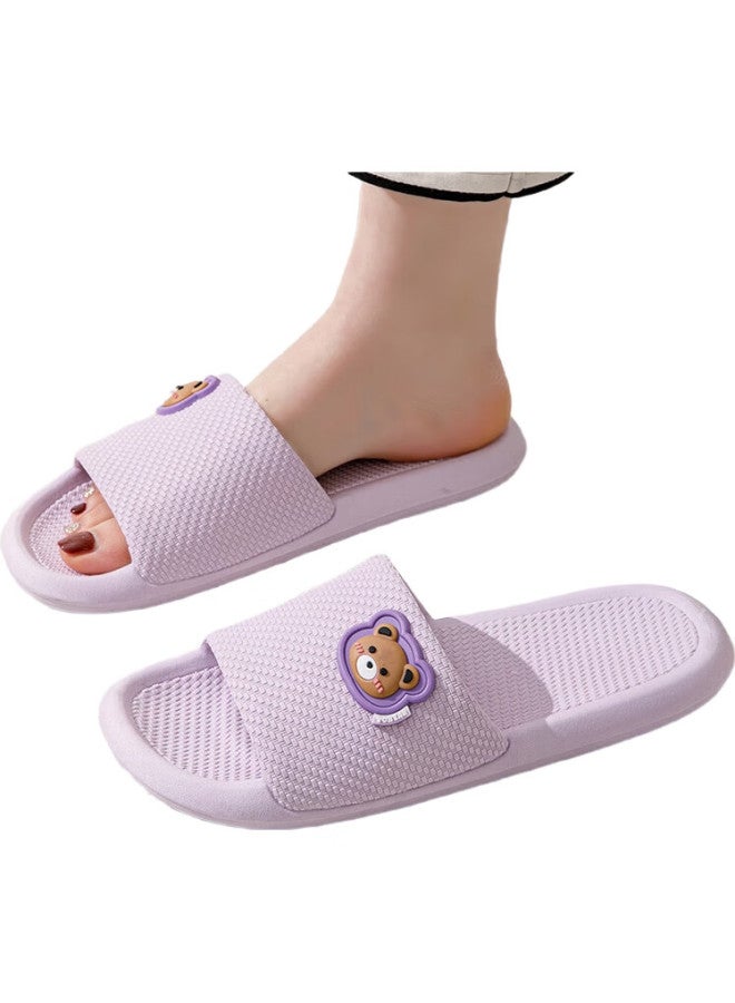 YUZHAOLIN Unisex Fashion Simple Anti-Slip Home Bathroom Shower Slippers Ye731 Navy Blue Size 40/41 - Image 1