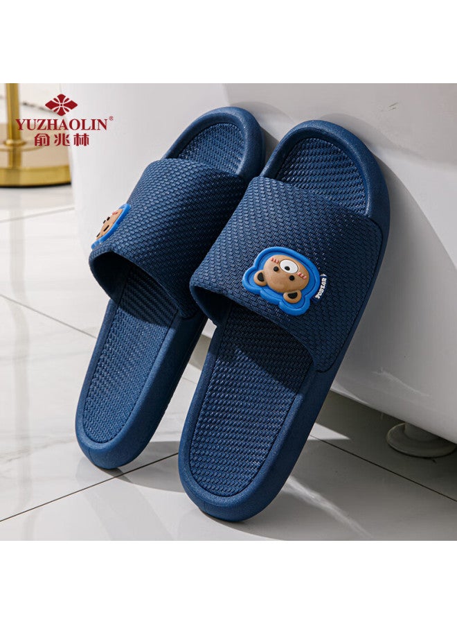 Yuzhaolin أحذية حمام بسيطة مضادة للانزلاق للرجال والنساء Ye731 Navy Blue المقاس 40/41 - Image 1