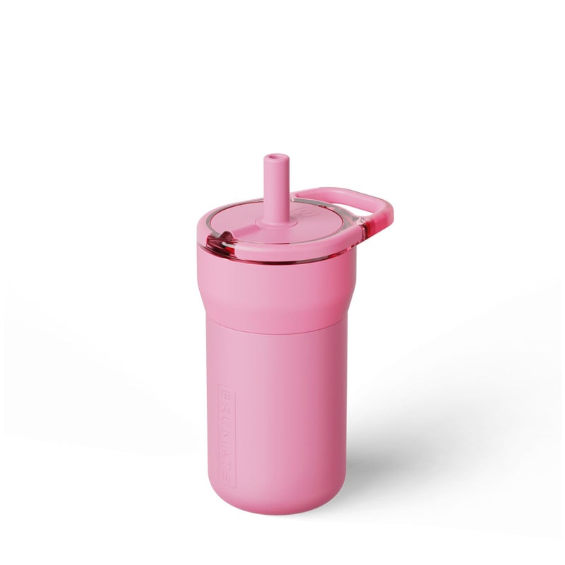 BrÃ¼Mate Leap 12oz 100% Leakproof Kids Tumbler with Handle & Silicone Soft Straw | Durable Drop Resistant Silicone Sleeve | Made of Insulated Stainless Steel | Cup Holder Friendly | (Primrose) - Image 1