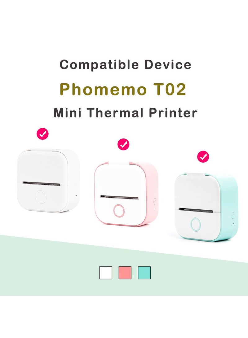 فوميمو ورق حراري لمطابع محمولة حجم 50 مم × 3.5 متر (بوصة 1.97 "×137.8") أسود على أبيض، 3 لفائف | يتوافق مع T02 وM02X وM832 | صلاحية تخزين تصل إلى 10 سنوات - Image 4