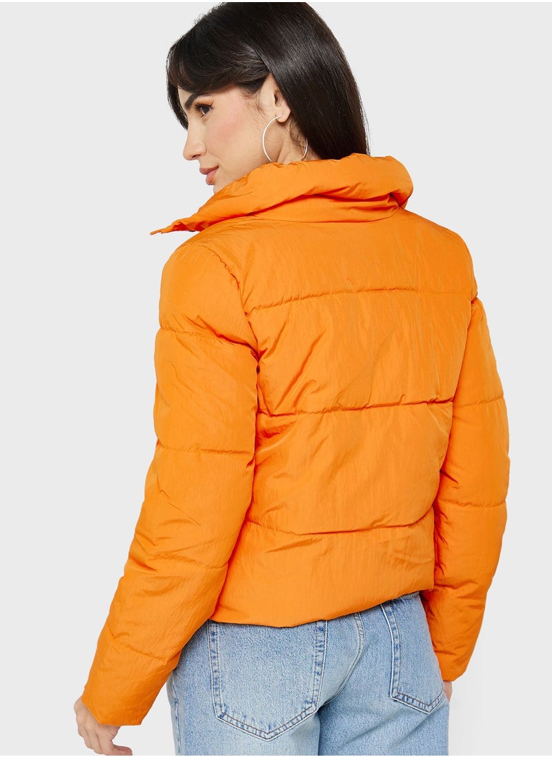 ONLY - High Neck Puffer Jacket - Image 1