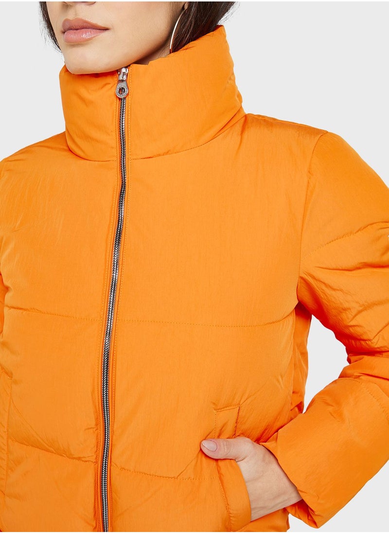 ONLY - High Neck Puffer Jacket - Image 1