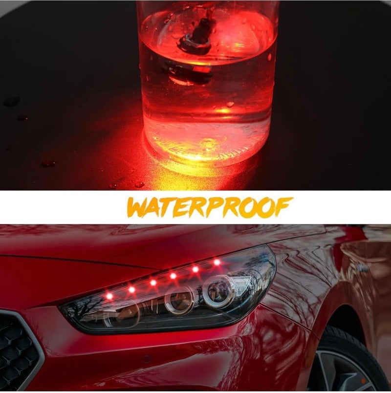 AUTO MT 2PC-SET 18mm Eagle Eye LED Lights 9W DRL Daytime Running Lights Backup Reversing Parking Signal Automobiles Lamps (RED 2PC - 9W Eagle Eye Led Lights) - Image 2