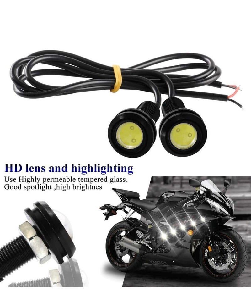 AUTO MT 2PC-SET 18mm Eagle Eye LED Lights 9W DRL Daytime Running Lights Backup Reversing Parking Signal Automobiles Lamps (RED 2PC - 9W Eagle Eye Led Lights) - Image 4