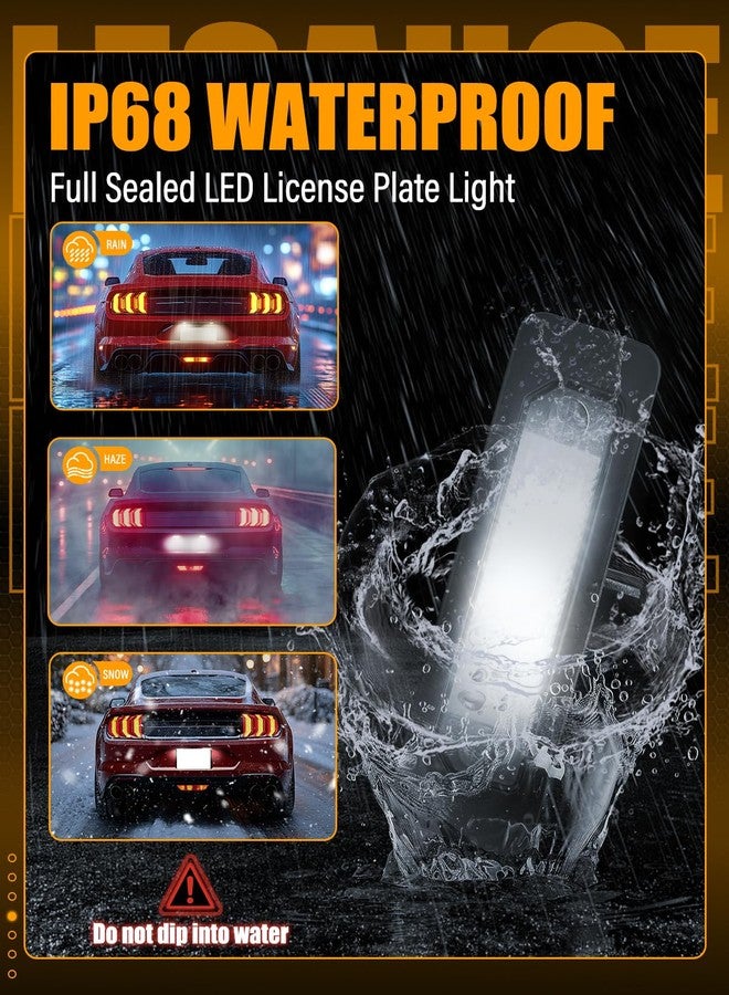 LESAUCE 2025 Upgraded LED License Plate Light Assembly for 2010-2014 Ford Mustang Fusion Taurus Lincoln MKS MKT, 6000K White 18 SMD, Tag Lamp Assembly Replacement, Plug and Play, Pack of 2 - Image 5