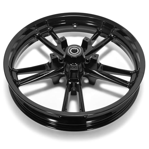 TOFR 21 inch Enforcer Front Wheel Rim Tubeless For Harley 2009-2023 Touring Bagger Road Glide Road King Electra Glide Ultra Limited Classic Street Glide Custom Special/W 11.8" Black Front Rotors - Image 5