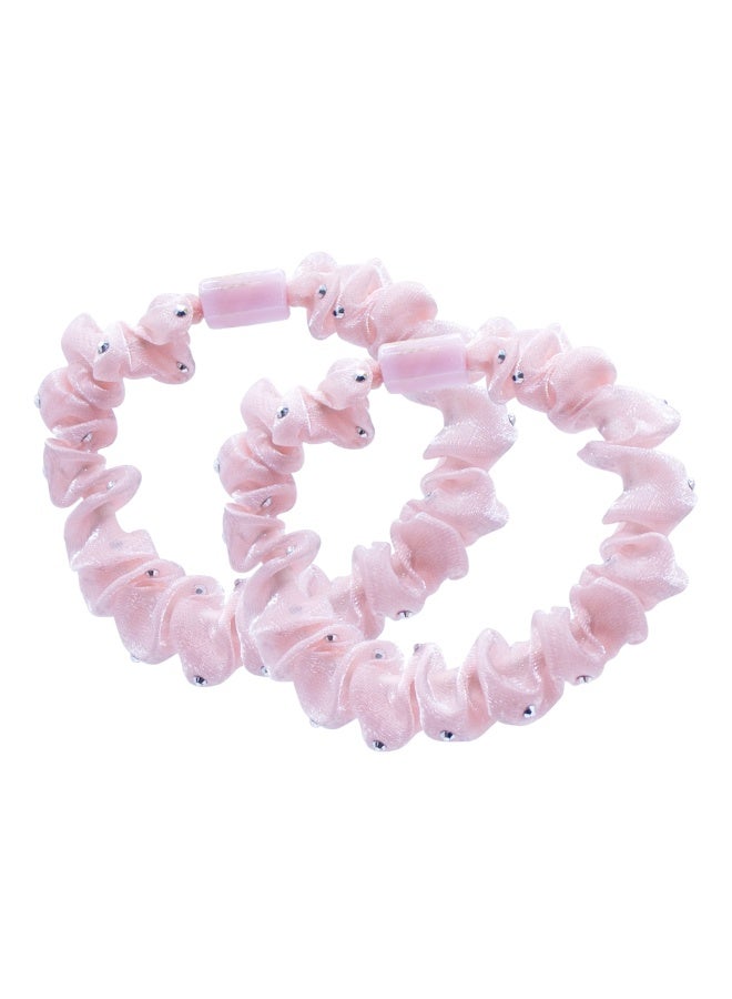 Duravel Pack of 12 Small Velvet Scrunchies with Rhinestone Details for Women Hair Accessories, Mini Thin Elastic Hair Ties (Mix colors) - Image 3
