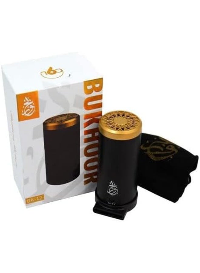 Bukhoor Electronic Rechargeable Burner BK12 Black Lightweight And Portable Incense Burner Is Made Of High Quality - Image 5